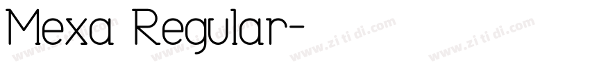 Mexa Regular字体转换